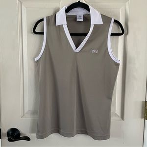 Daily Sports Born in Sweden Tan Golf Tank Top, Sz Medium